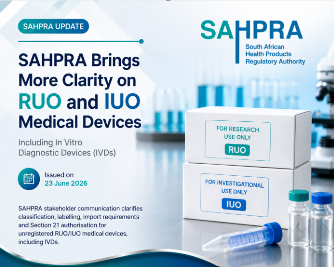 SAHPRA Brings More Clarity on RUO and IUO Medical Devices