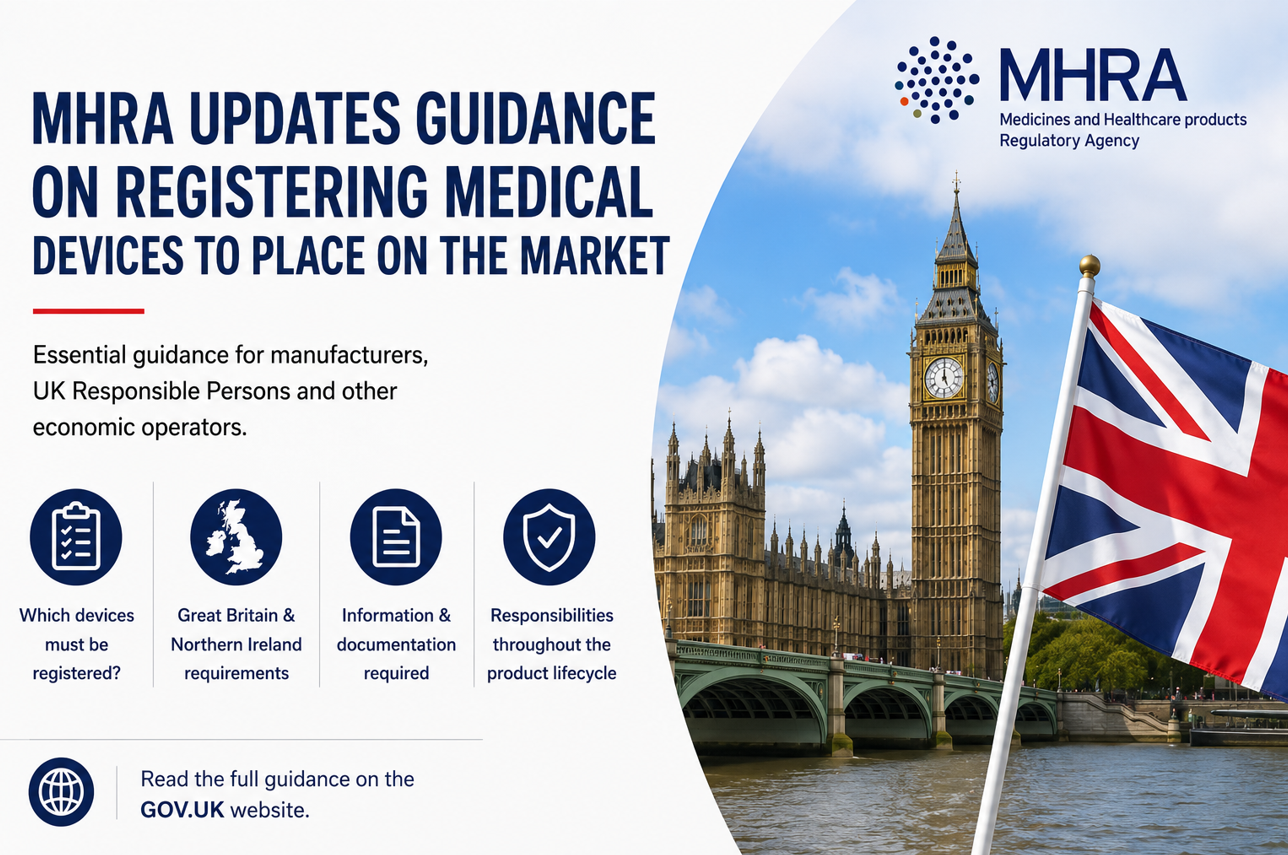 MHRA Updates Guidance on Registering Medical Devices to Place on the Market: A Practical Guide for Manufacturers